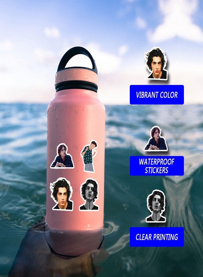 BLCAFEE 127PCS Timothee Chalamet Stickers, Aesthetics Graffiti Waterproof Vinyl Decal for Birthday Party Supplies Decoration Favors for Water Bottles Laptop Suitcase Scrapbooking Choice … - Image 4